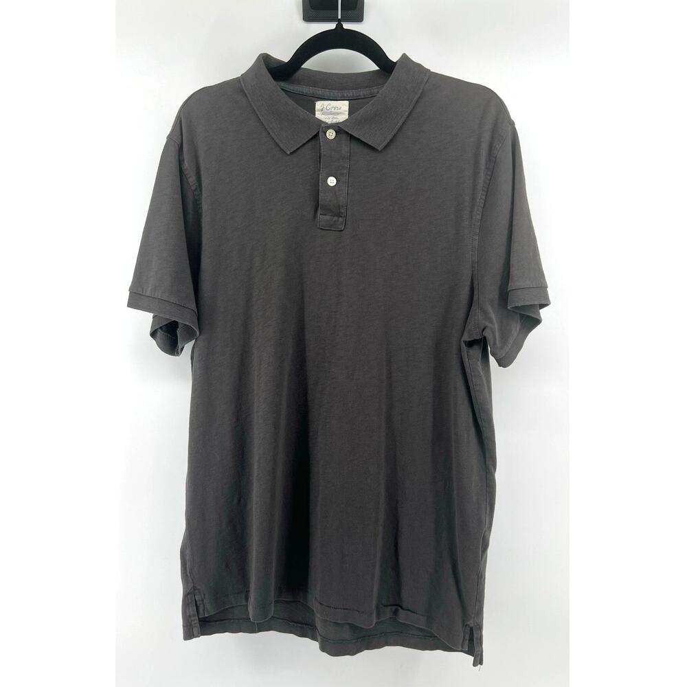 J.Crew Men's Polo T-Shirt Size L Gray Lightweight Breathable